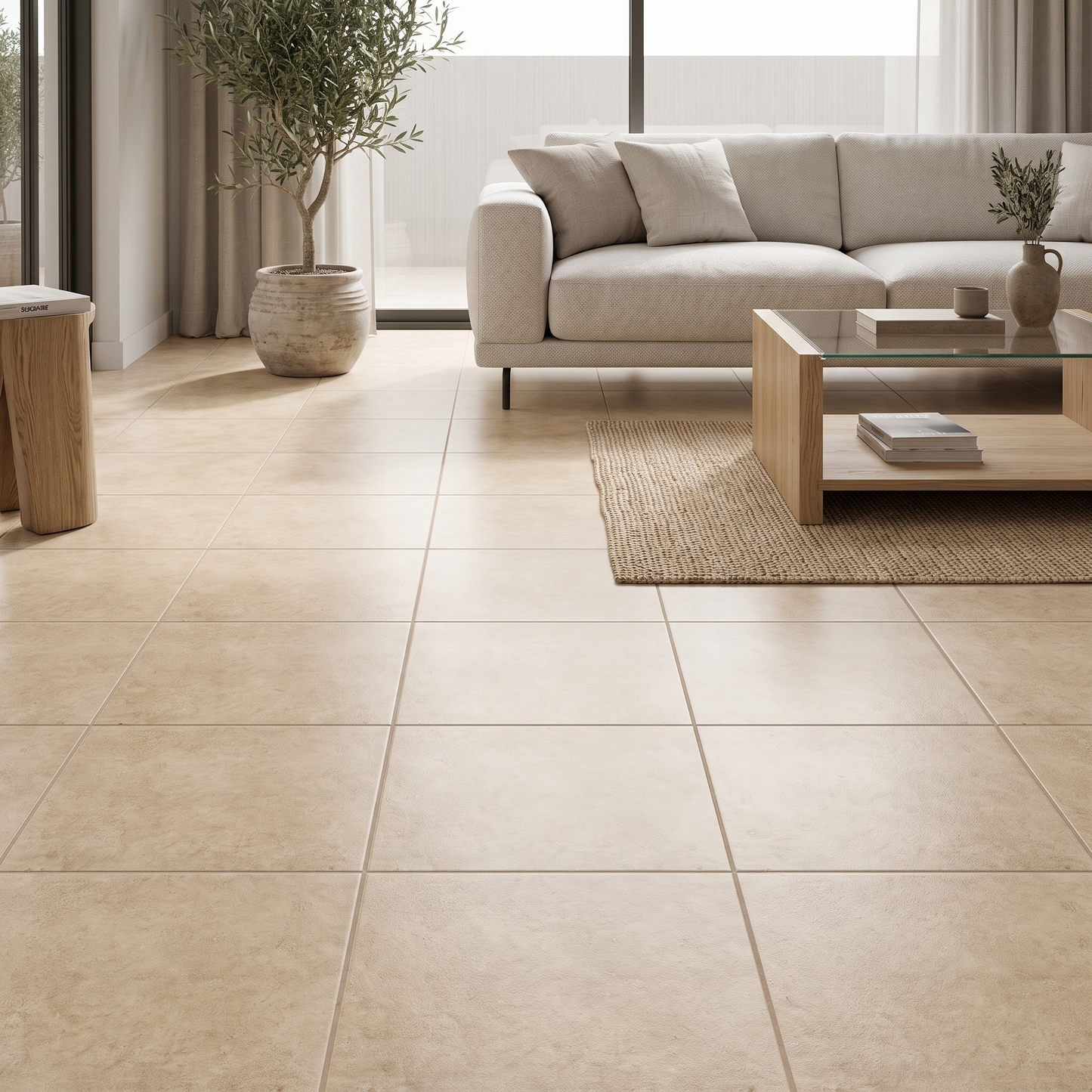 Cerámica 45x45 Concret Beige