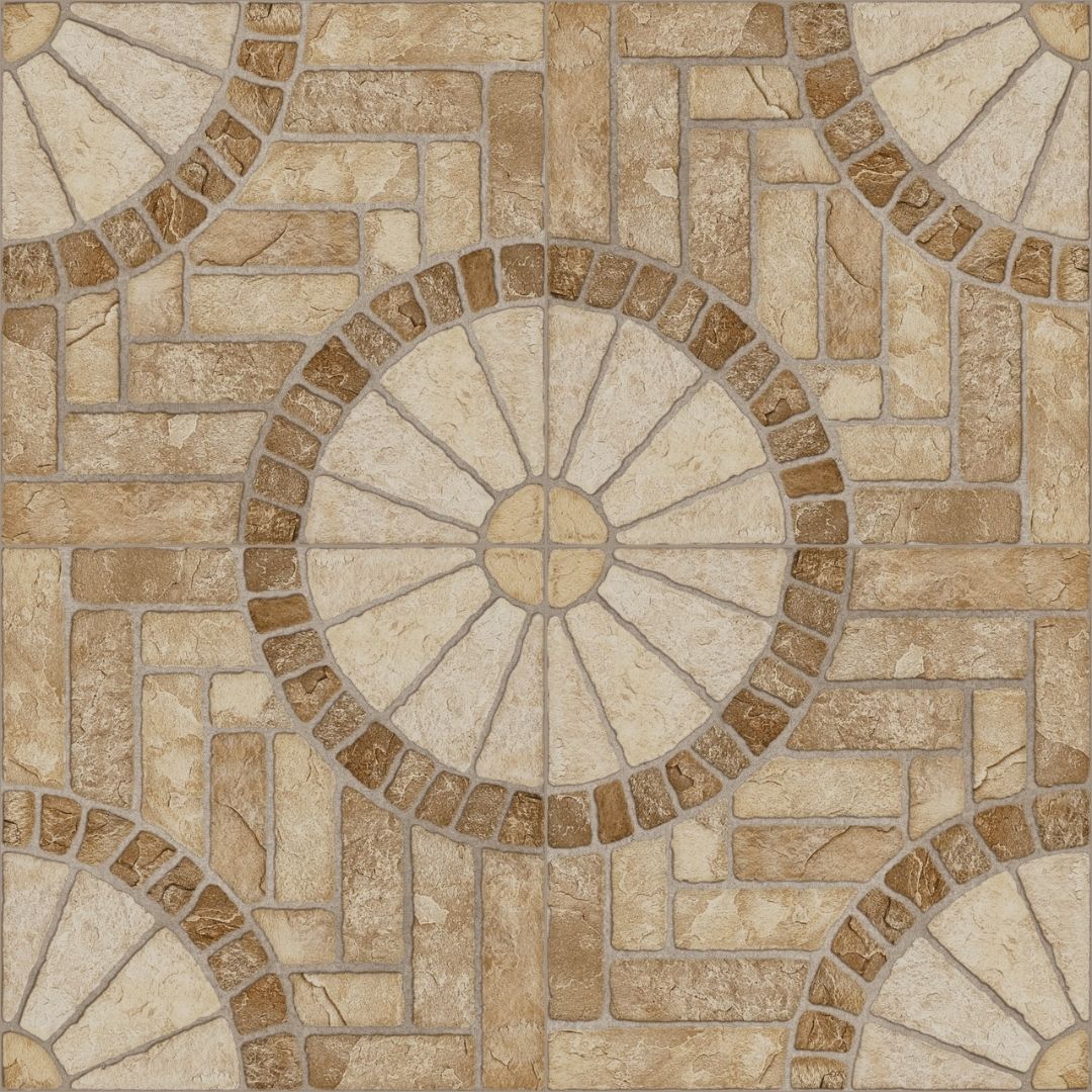 Cerámica 50x50 Pompeia Marrom - ambiente instalado 2