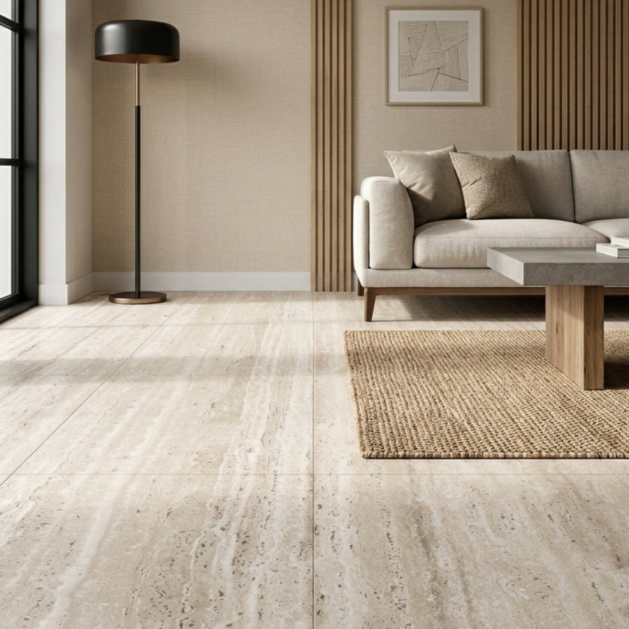 Porcelanato 60x120 Nuvo Travertine Natural