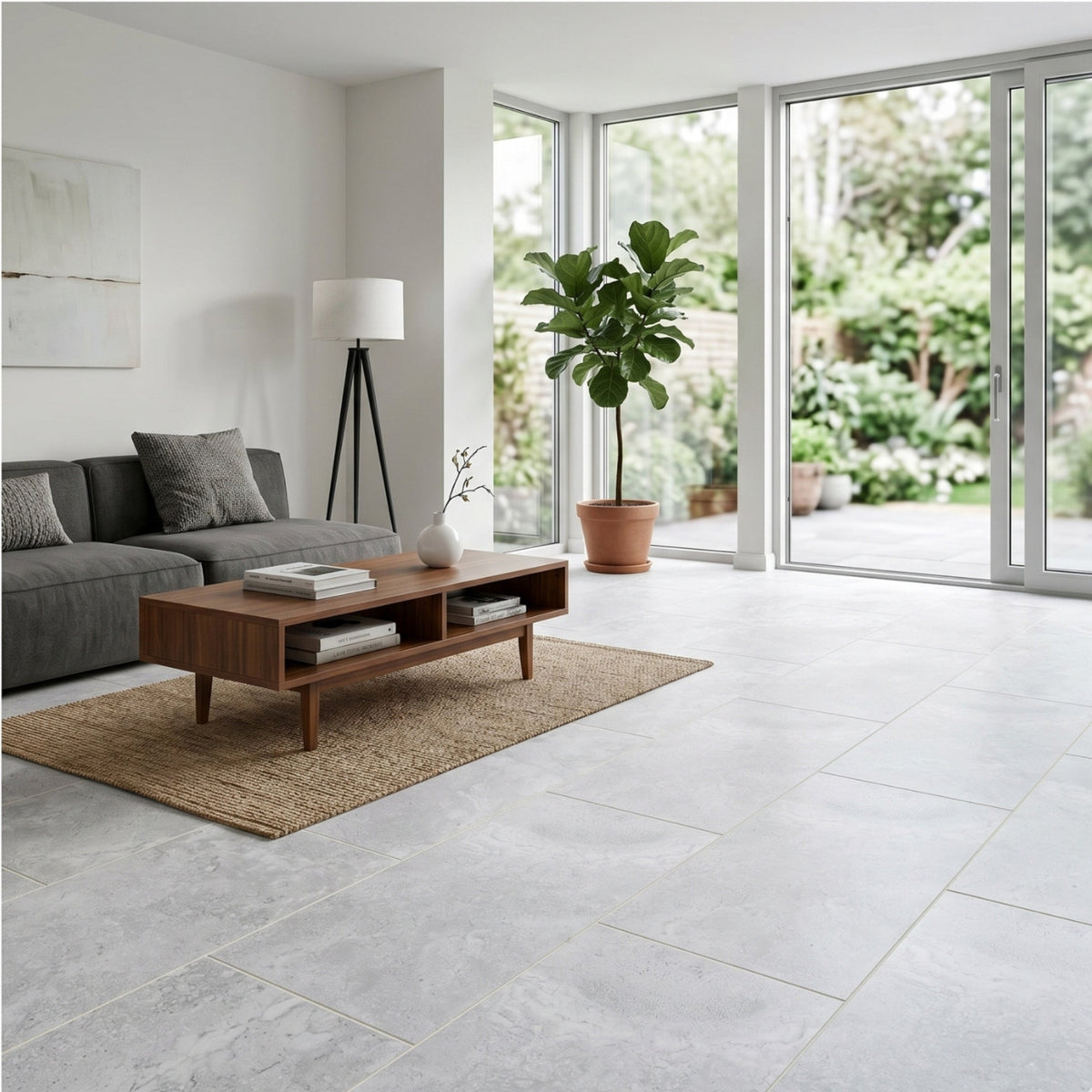 Porcelanato 60x120 Apriko Silver - ambiente instalado 2