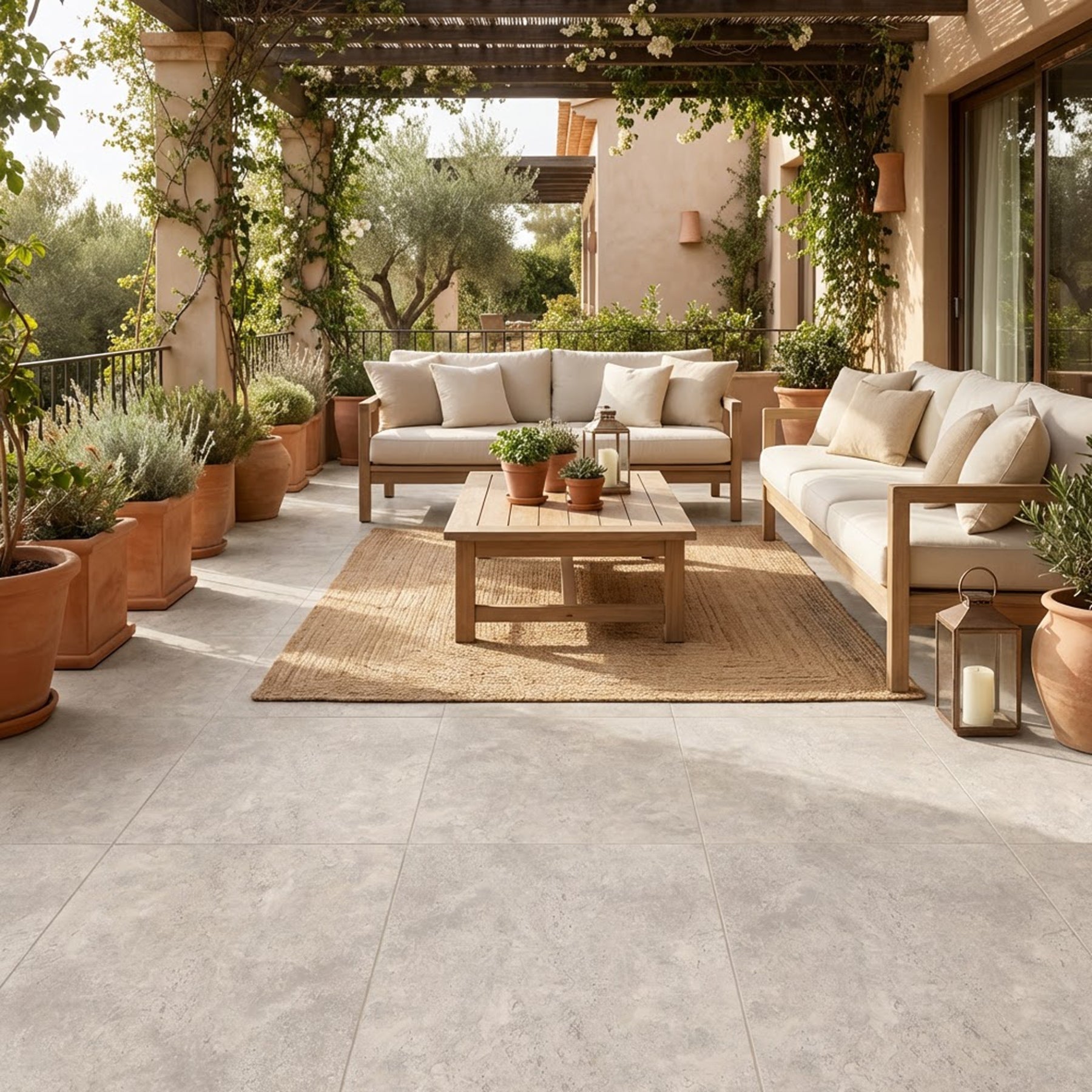 Porcelanato 60x60 Apriko Brown - ambiente instalado