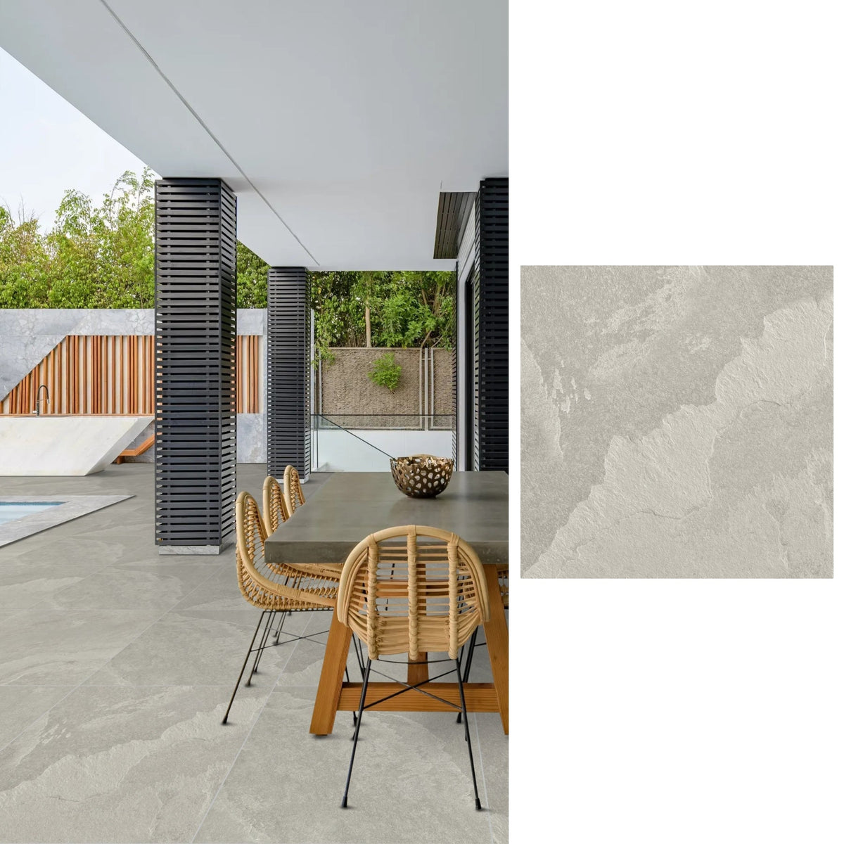Porcelanato 60x60 Berlim Lugo Grey - vista mixta