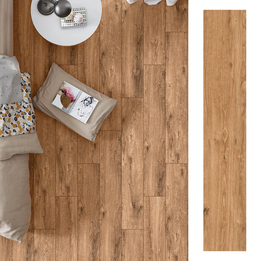 Porcelanato 20x120 Bricola Brown - ambiente instalado 2