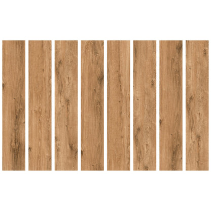Porcelanato 20x120 Bricola Brown - variedad de caras
