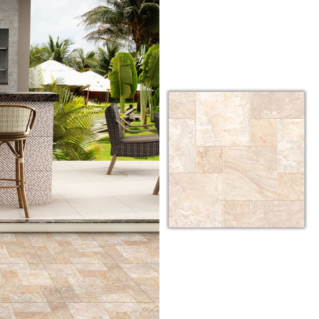 Cerámica 60x60 Carajas Beige - ambiente instalado