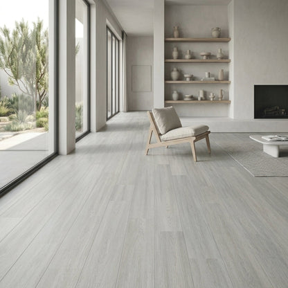 Cerámica 15.4x60 Cauhita Grey - ambiente instalado