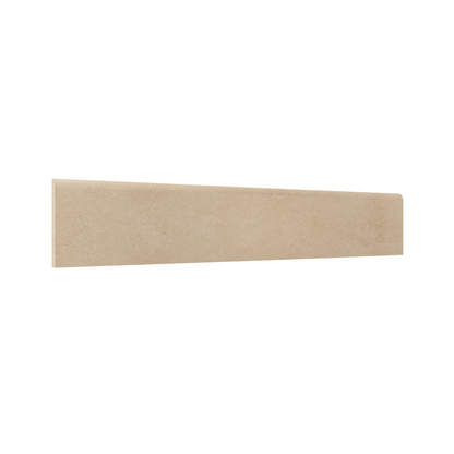 Guardapolvo Porcelanato 10x60cm Cemento Arena - vista del material