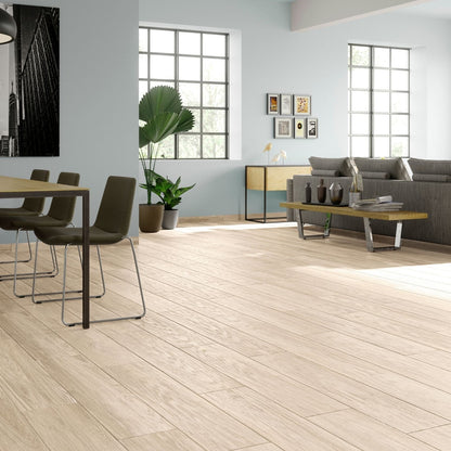 Porcelanato 22.5x90 Landes Natural - ambiente instalado