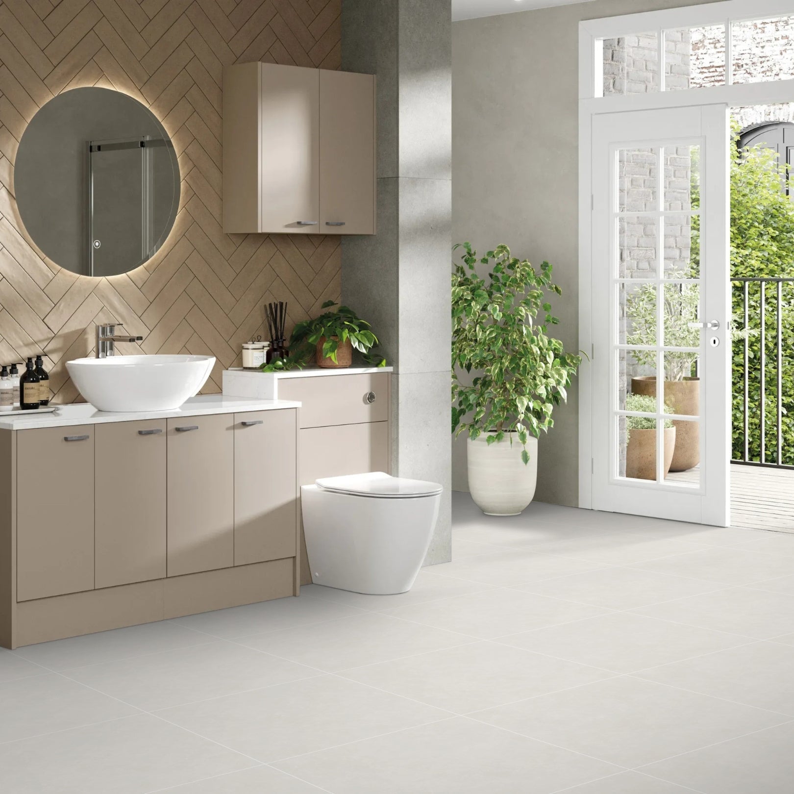 Cerámica 60x60 Napoli White - ambiente instalado