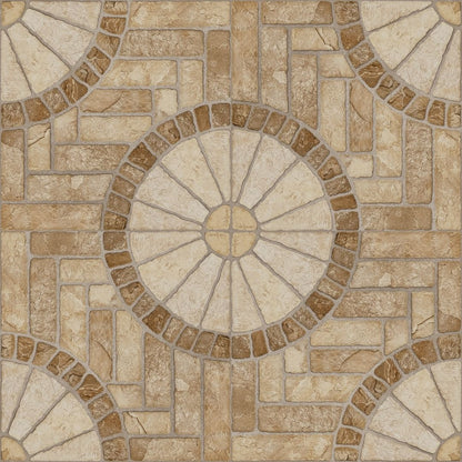 Cerámica 50x50 Pompeia Marrom - ambiente instalado 2