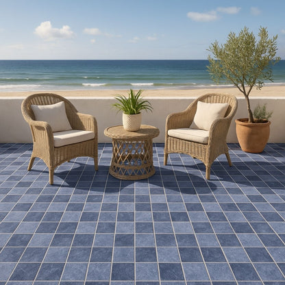 Cerámica 60x60 Stone Marine Blue Out - ambiente instalado 2