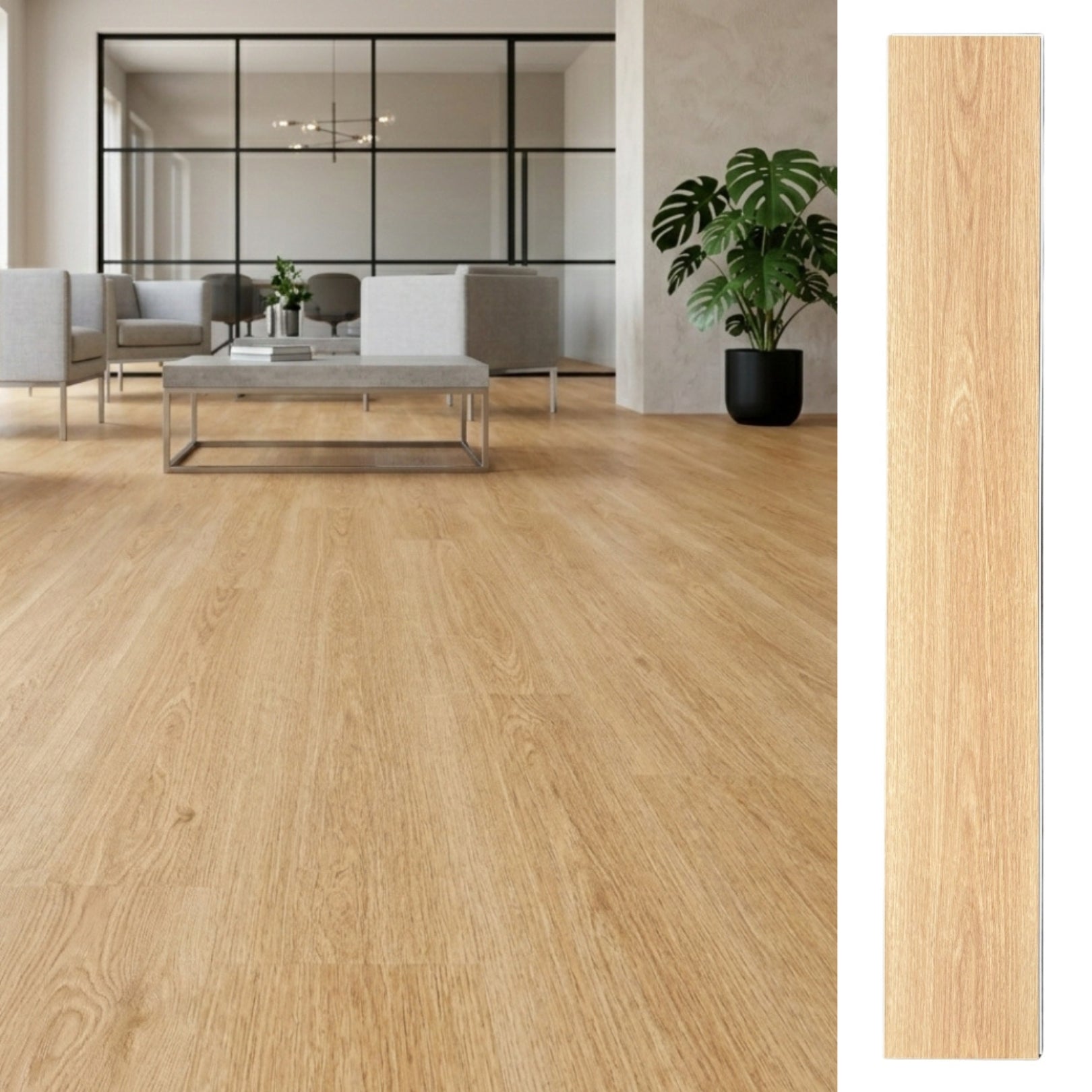 Piso Vinílico SPC 18x122 Wood Natural 5.3mm - vista adicional
