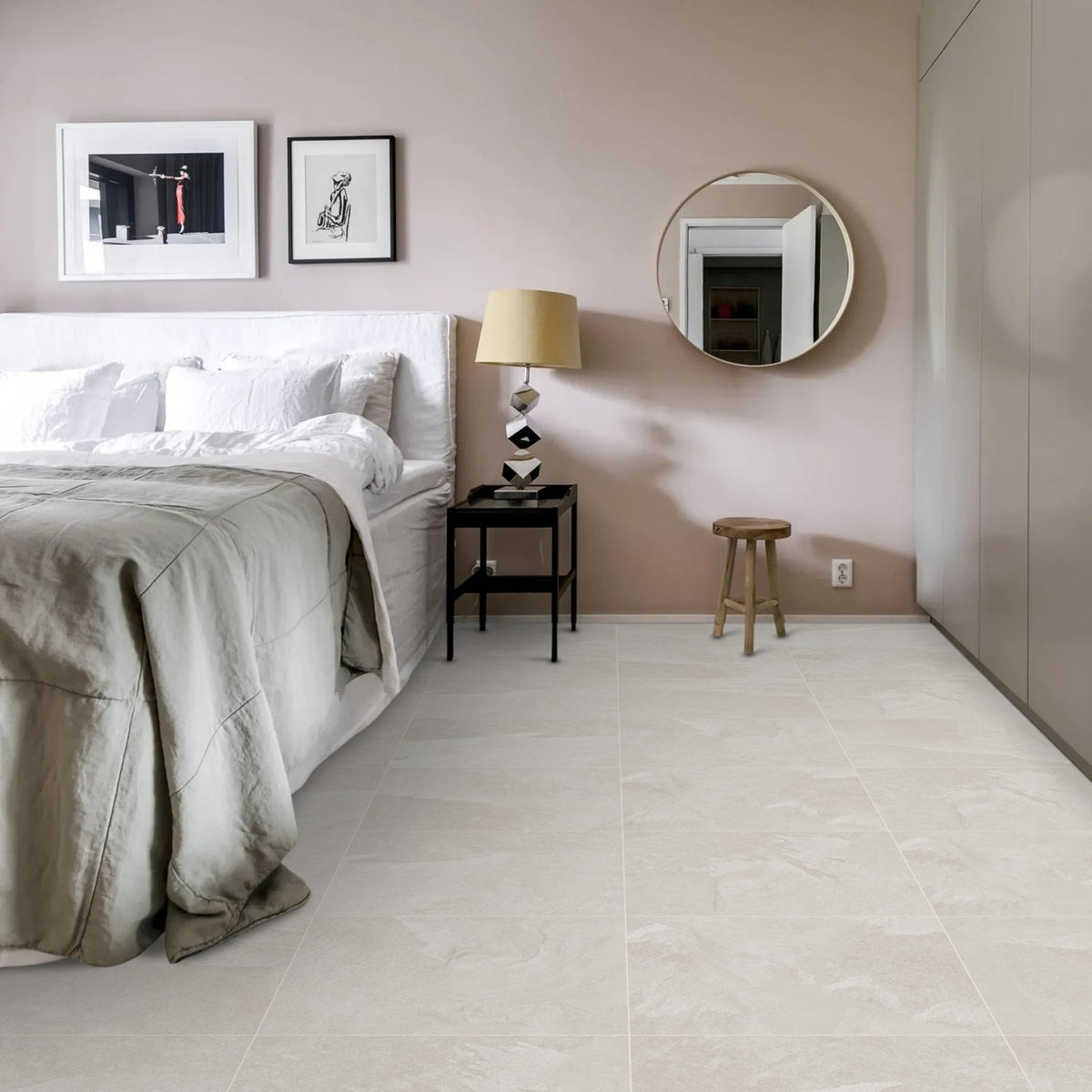 Porcelanato 60x60 Wilstone Ivory - ambiente instalado 3