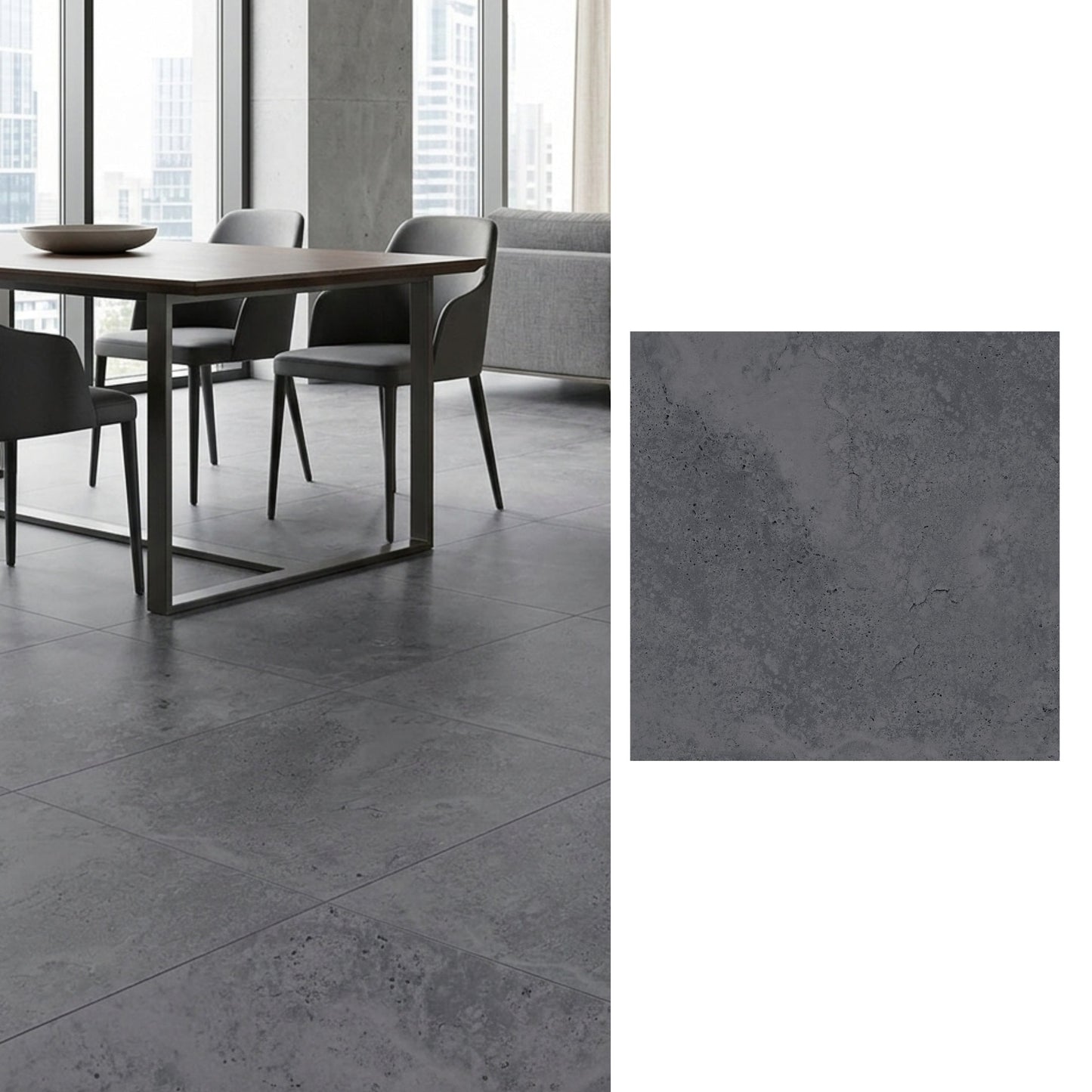 Porcelanato 60x60 Apriko Anthracite