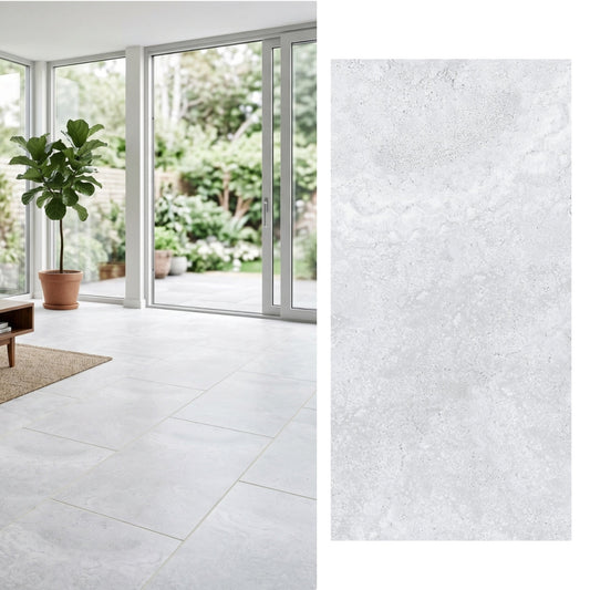 Porcelanato 60x120 Apriko Silver - vista mixta