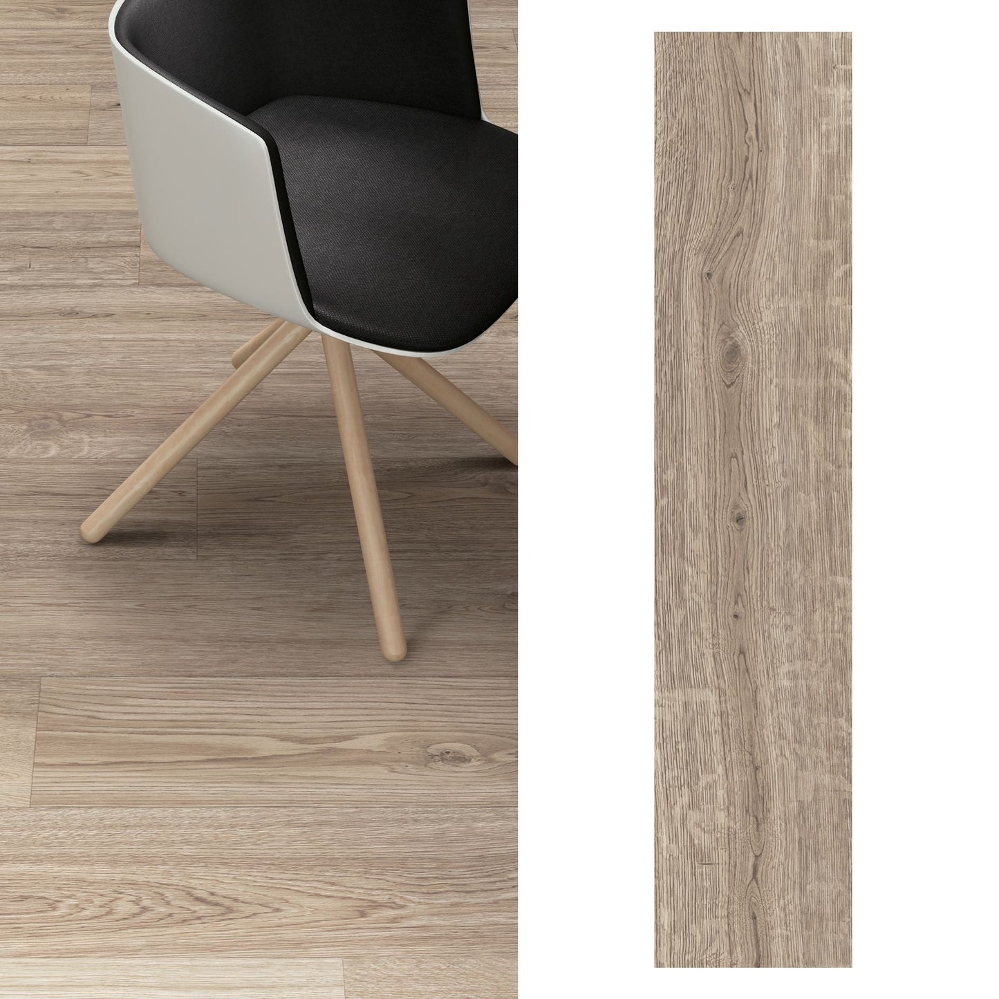Porcelanato Baywood Maple 23x120 - vista mixta