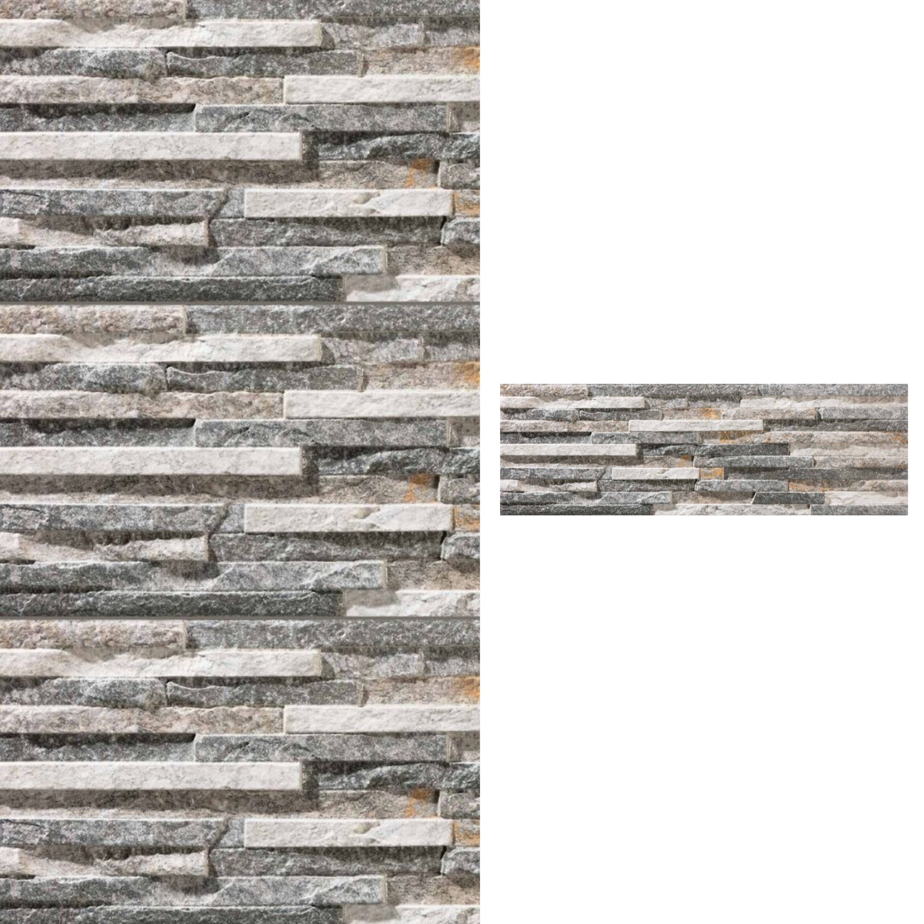 Porcelanato 17x52 Behobia Gris - vista mixta