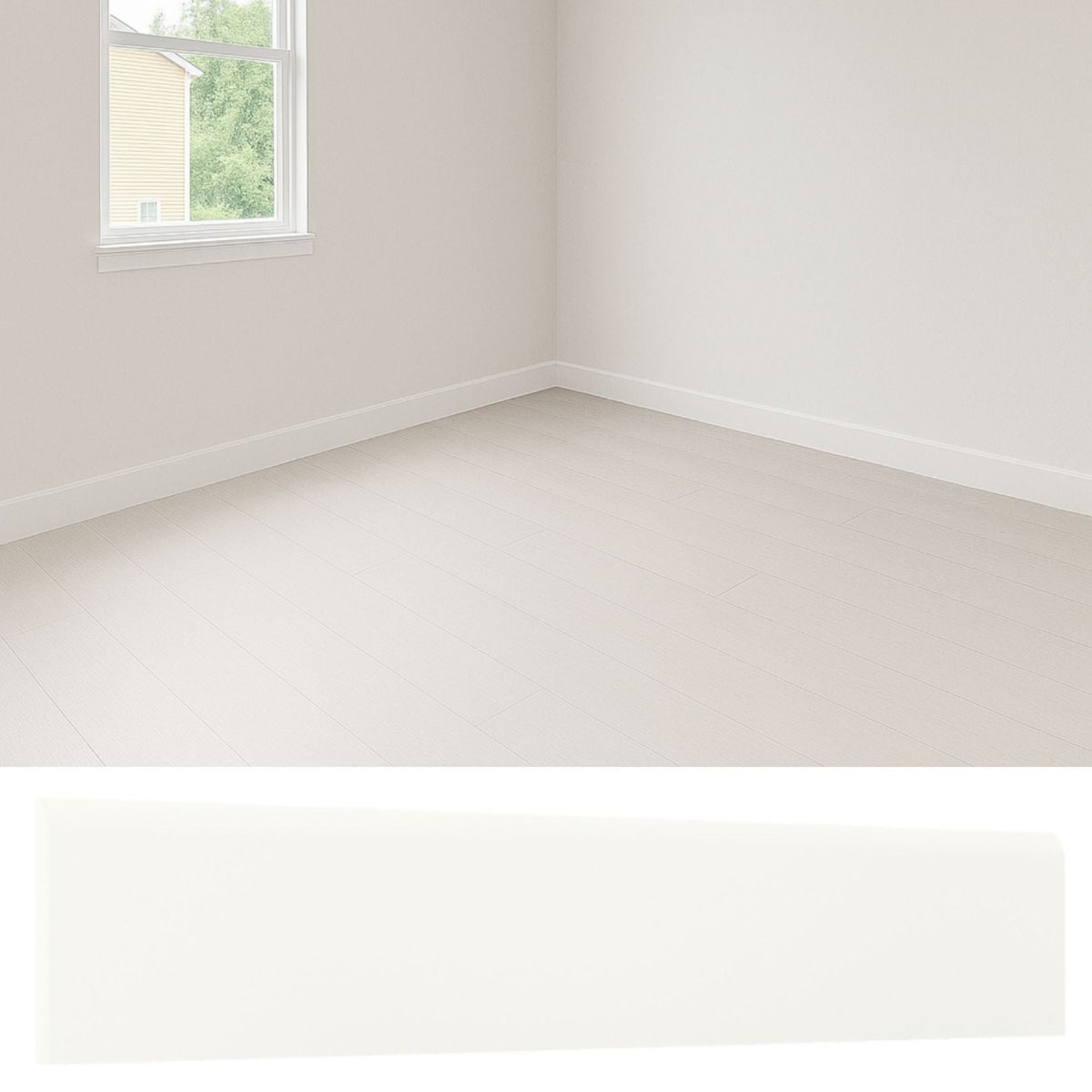 Guardapolvo Cerámica 8x45cm Blanco Mate