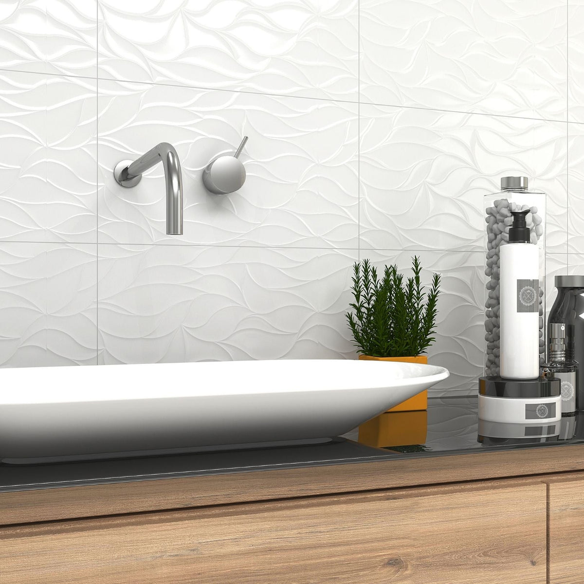 Cerámica para baño 33x60 Campestre - ambiente instalado