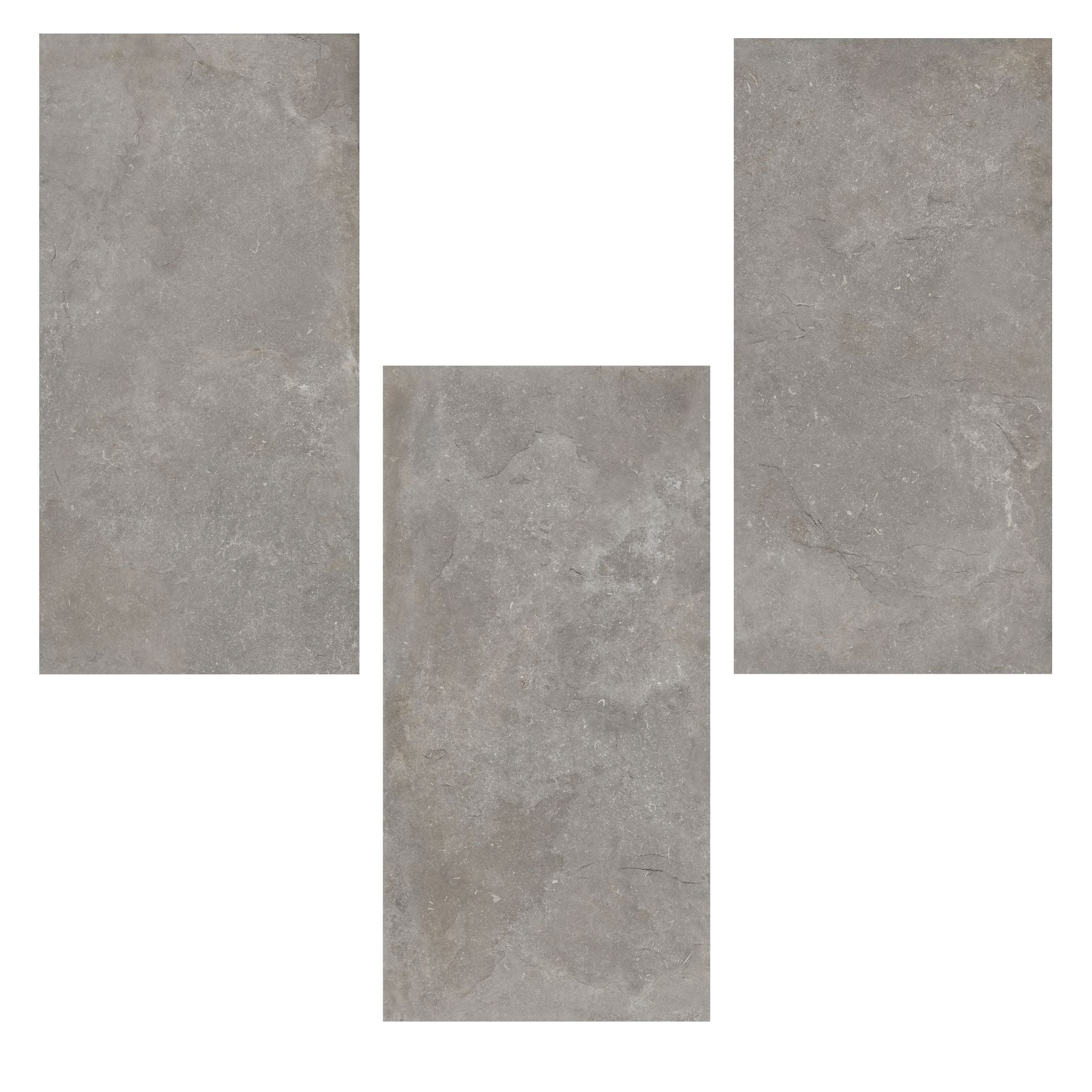 Porcelanato Cassian Ash 60x120 Cemento Gris Claro - vista palmeta