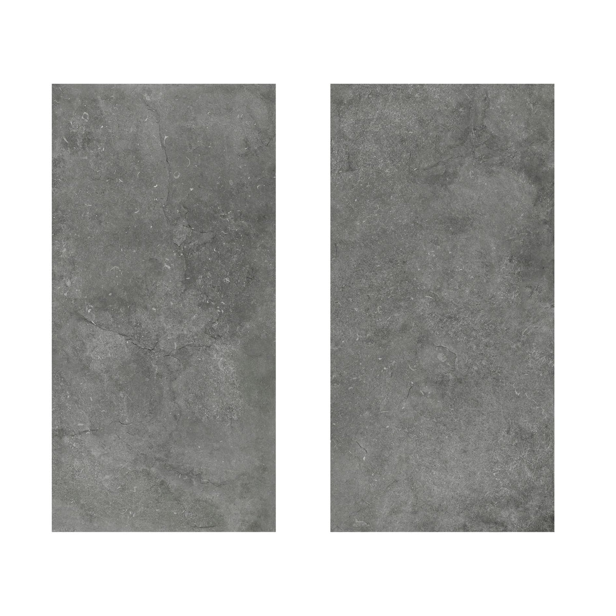 Porcelanato Cassian Coal 60x120 Cemento Gris Oscuro