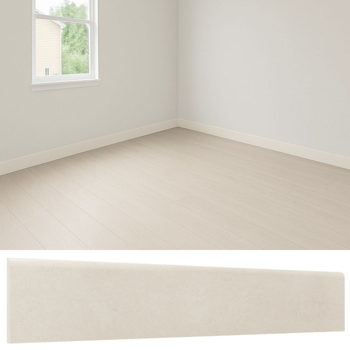Guardapolvo Porcelanato 10x60cm Cemento Bone