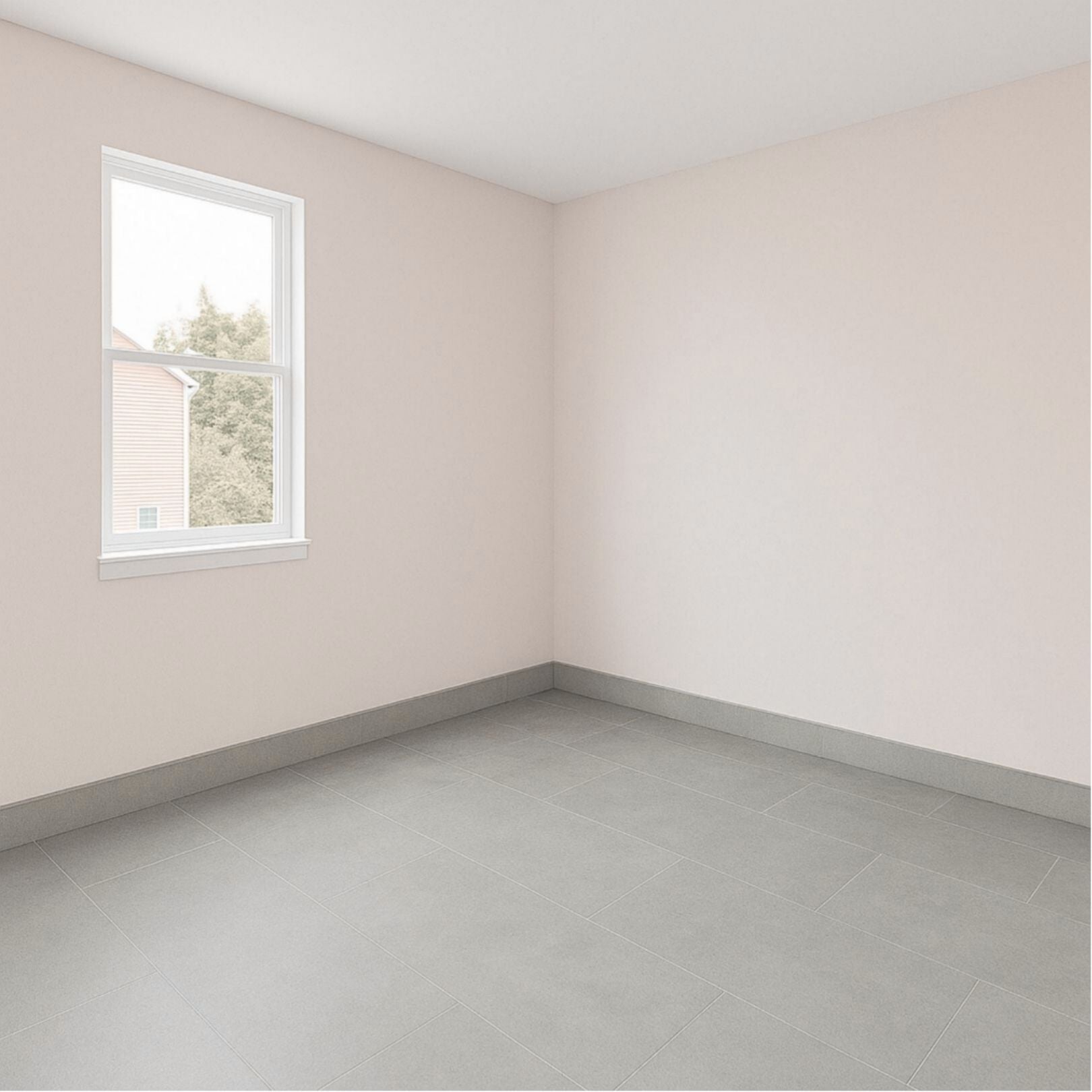 Guardapolvo Porcelanato 10x60cm Cemento Grey - ambiente instalado