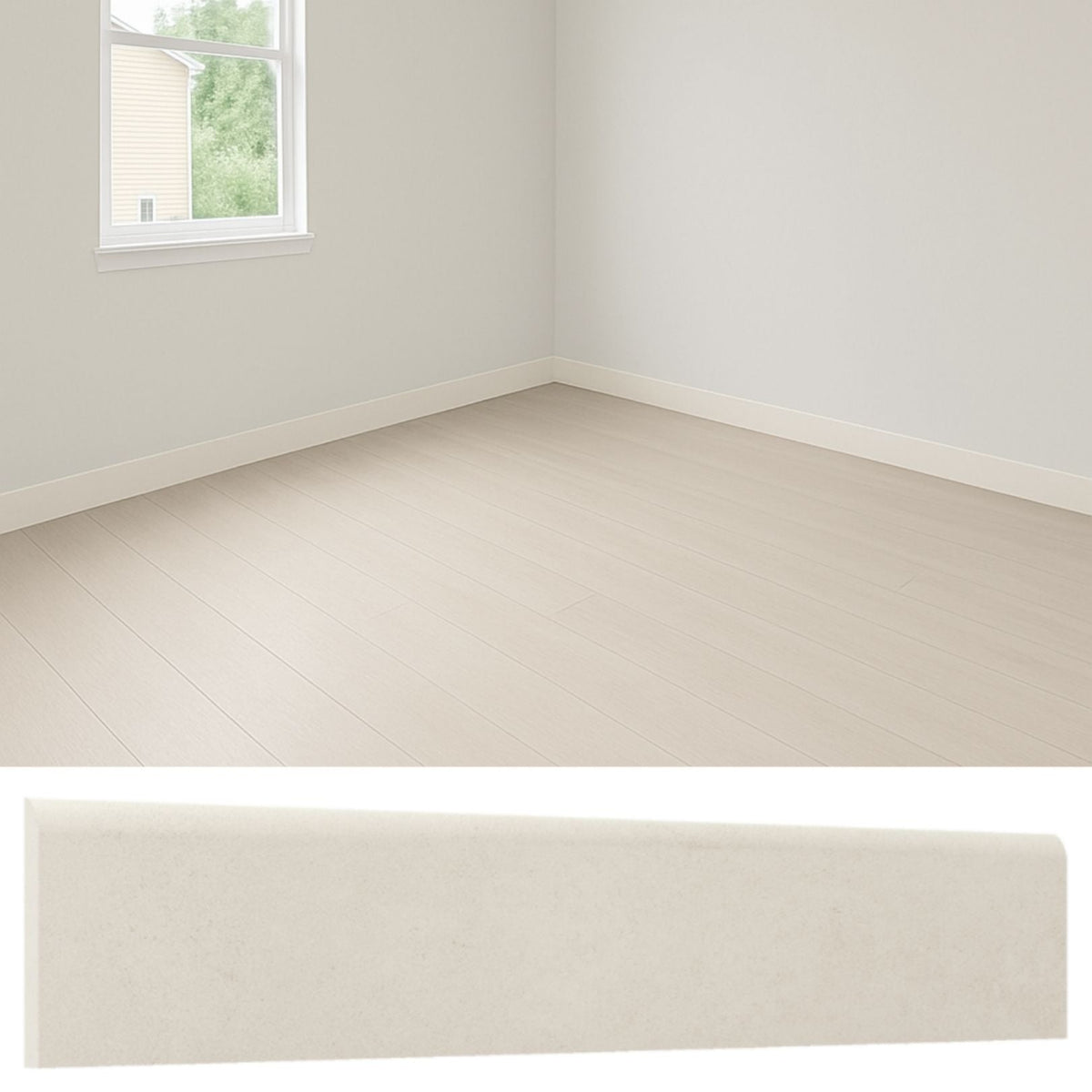 Guardapolvo Cerámica 8x45cm Cemento Bone