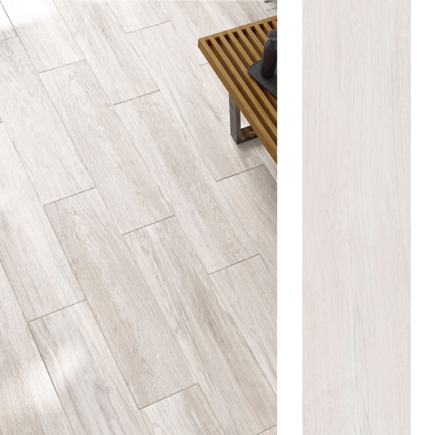 Porcelanato 22.5x90 Landes Blanc - imagen principal