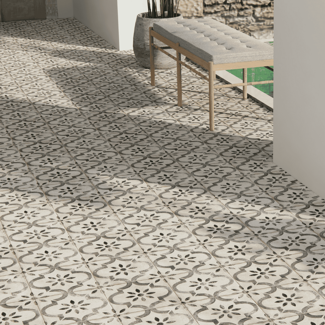 Porcelanato 45x45 Leeds Grey - ambiente instalado