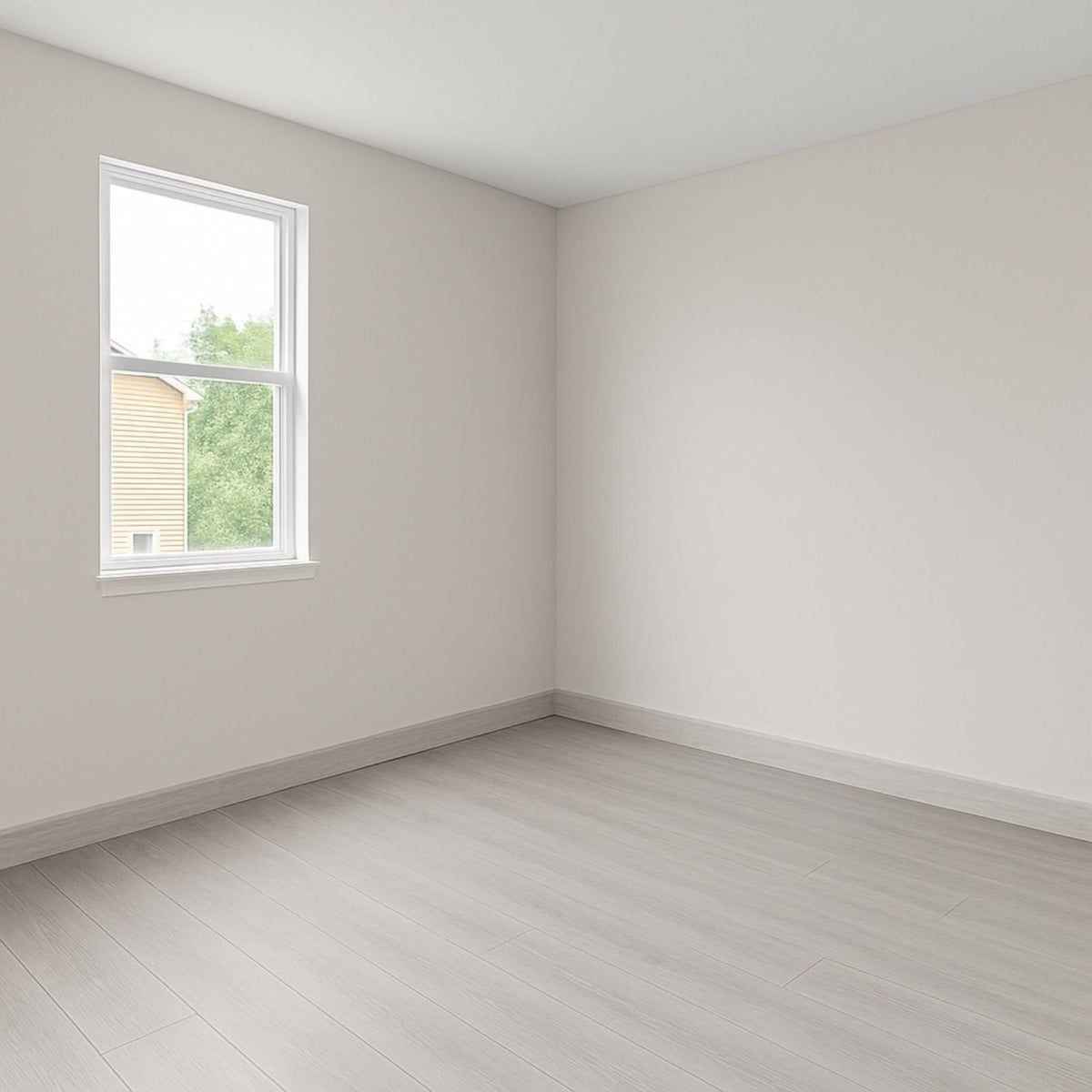 Guardapolvo Cerámica 8x45cm Madera Gris - ambiente instalado