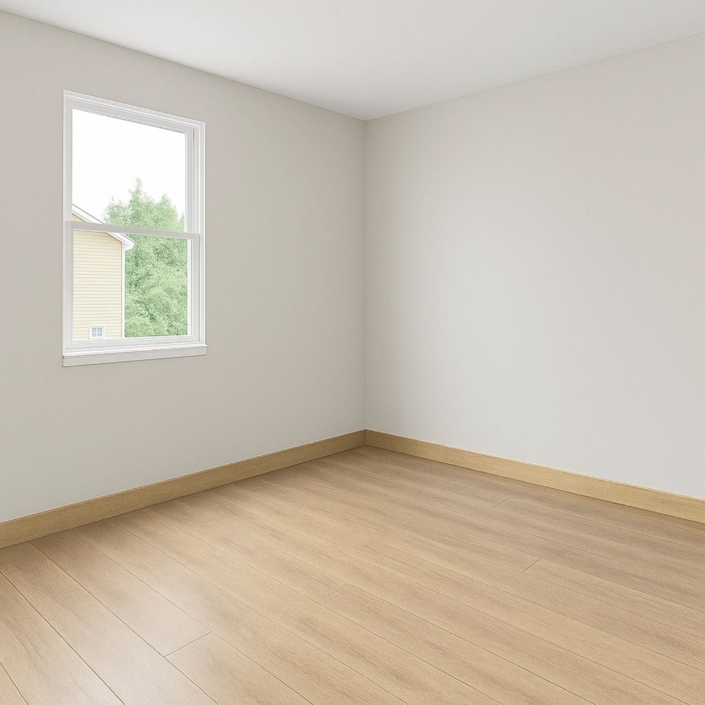 Guardapolvo Porcelanato 10x60cm Madera Oak - ambiente instalado