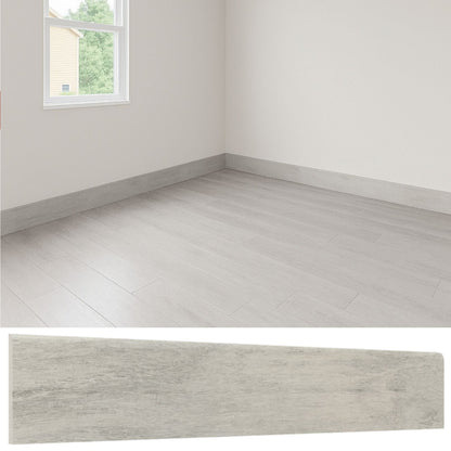 Guardapolvo Porcelanato 10x60cm Madera Silver - imagen principal