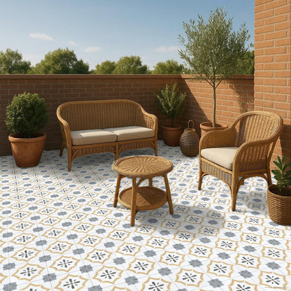 Cerámica tipo decorado 60x60 Milano - ambiente instalado