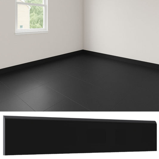 Guardapolvo Cerámica 8x45cm Negro Mate