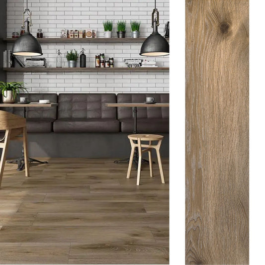 Porcelanato 25x100 Outi Roble - imagen principal