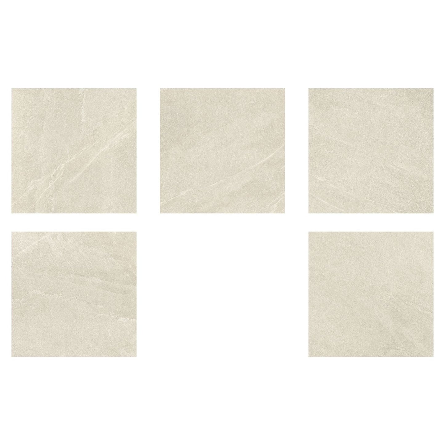Cerámica tipo piedra 60x60 Petros Beige Out - variedad de caras