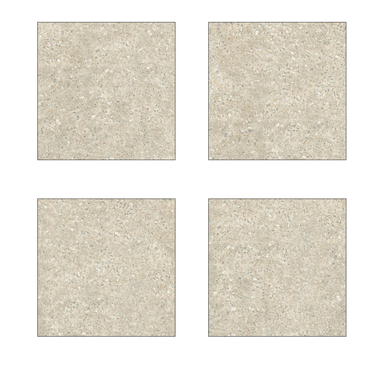 Cerámica 44x44 Pompeia Beige - vista palmeta adicional